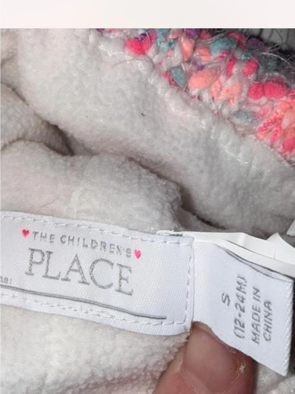 The Children's Place Multicolor Knit Pom Beanie - White Pom